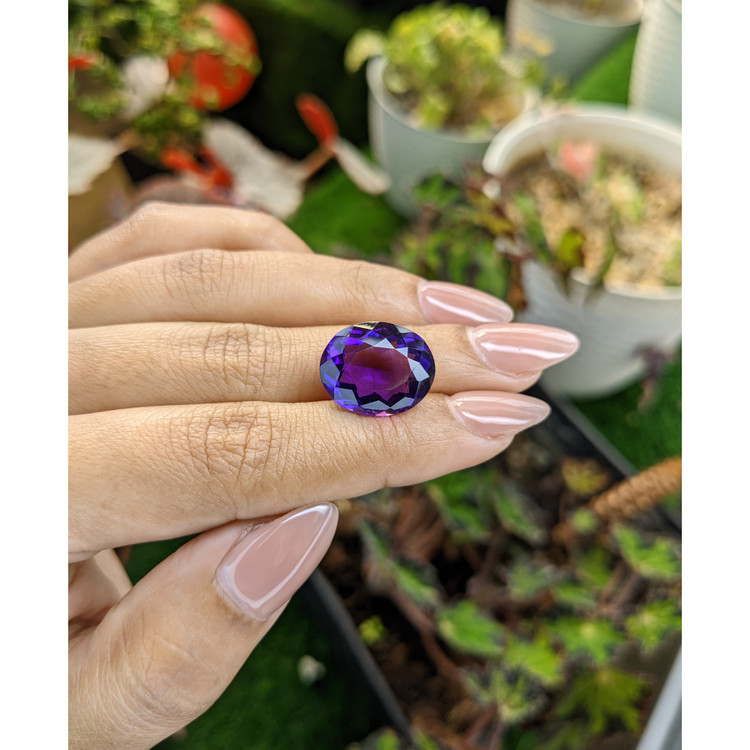 12.09 Ct. Purple Amethyst from Brazil