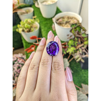 24.48 Ct. Purple Amethyst from Brazil Life Style