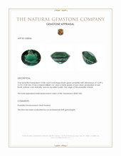 10.08 Ct. Bluish Green Prasiolite from Brazil Appraisal