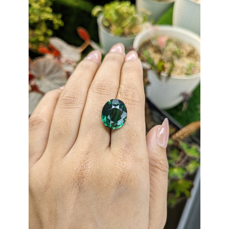 10.08 Ct. Bluish Green Prasiolite from Brazil