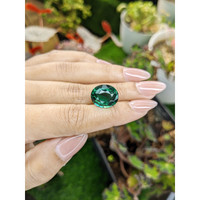 10.08 Ct. Bluish Green Prasiolite from Brazil Life Style