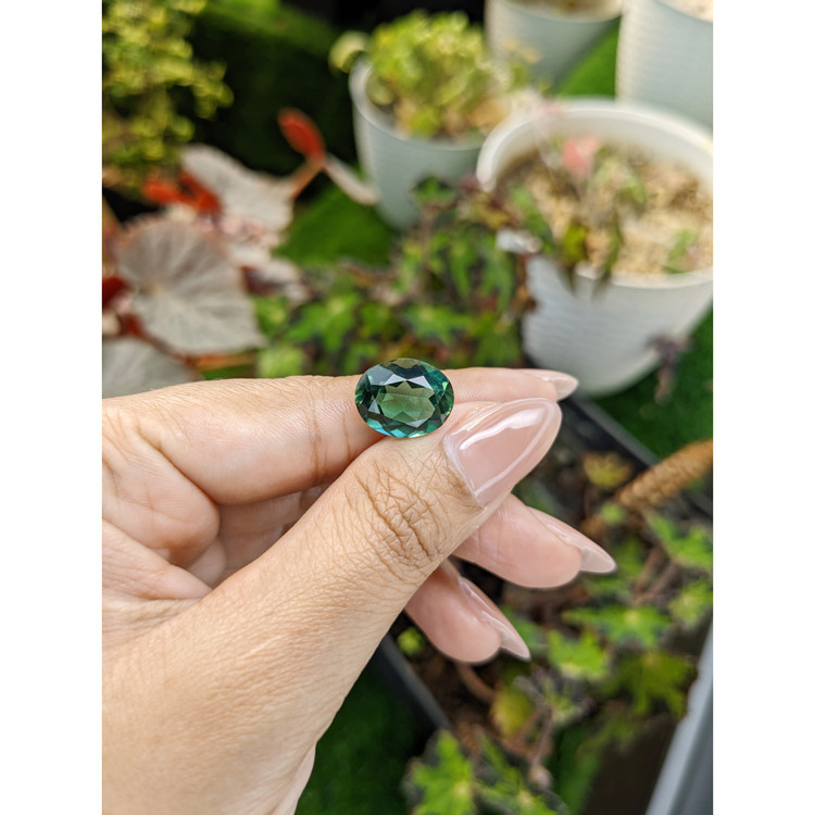 6.85 Ct. Bluish Green Prasiolite from Brazil