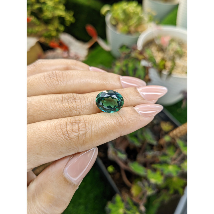 6.85 Ct. Bluish Green Prasiolite from Brazil