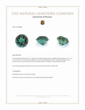 6.17 Ct. Bluish Green Prasiolite from Brazil Appraisal