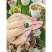 5.85 Ct. Bluish Green Prasiolite from Brazil Life Style