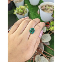 4.83 Ct. Bluish Green Prasiolite from Brazil Life Style