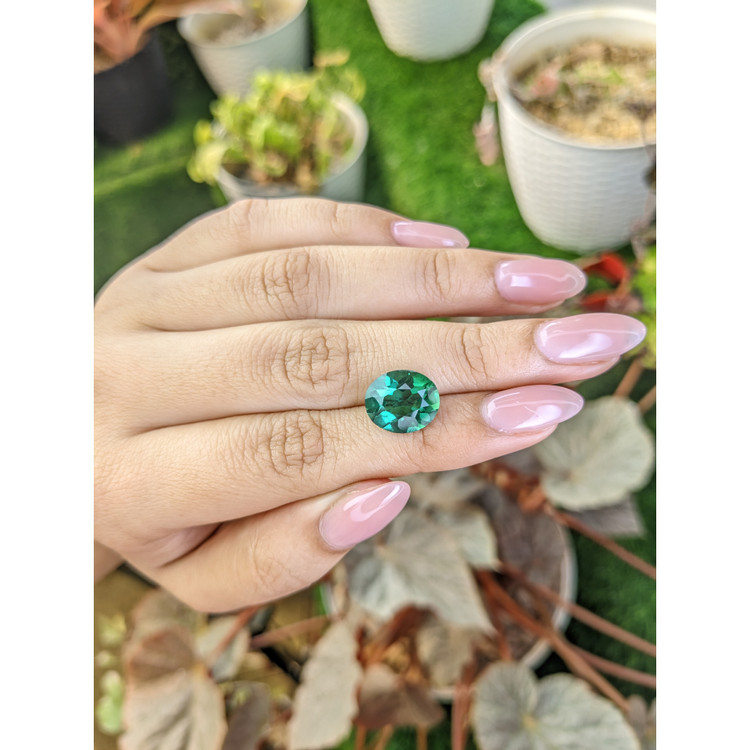 4.83 Ct. Bluish Green Prasiolite from Brazil
