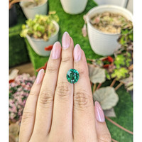 4.83 Ct. Bluish Green Prasiolite from Brazil Life Style
