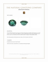 6.39 Ct. Bluish Green Prasiolite from Brazil Appraisal