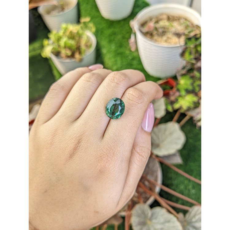 6.39 Ct. Bluish Green Prasiolite from Brazil