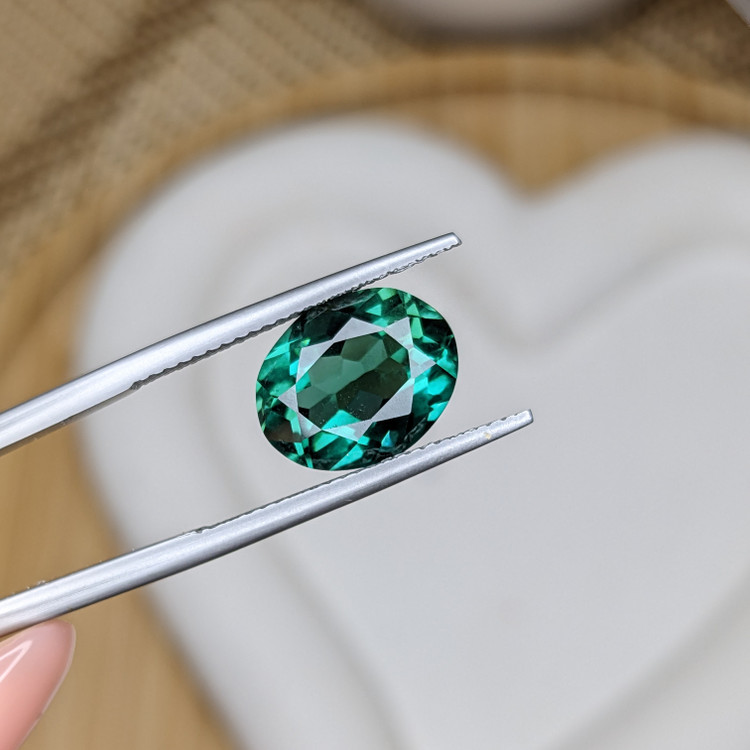 4.48 Ct. Bluish Green Prasiolite from Brazil