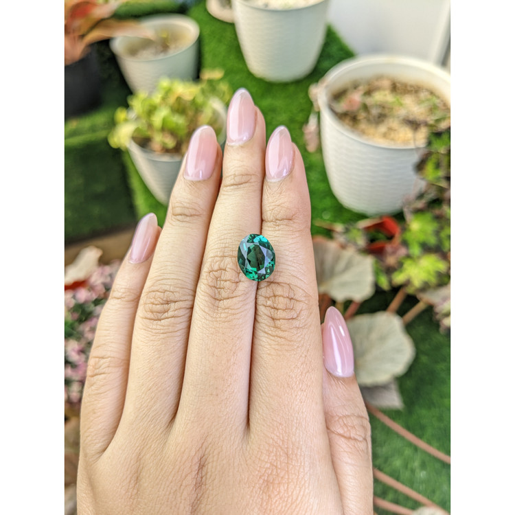 4.48 Ct. Bluish Green Prasiolite from Brazil
