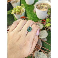 4.93 Ct. Bluish Green Prasiolite from Brazil Life Style