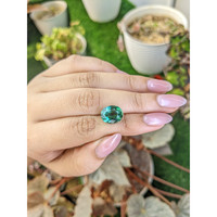 4.93 Ct. Bluish Green Prasiolite from Brazil Life Style