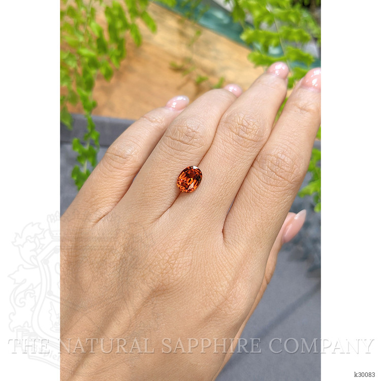 2.56 Ct. Orange Spessartite Garnet from Ceylon (Sri Lanka)