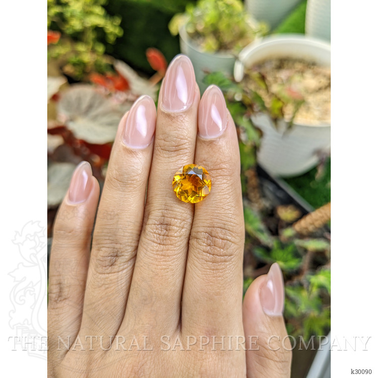 5.25 Ct. Orangish Yellow Citrine from Ceylon (Sri Lanka)