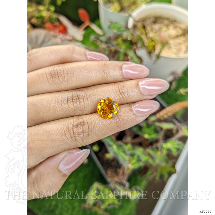 5.25 Ct. Orangish Yellow Citrine from Ceylon (Sri Lanka)