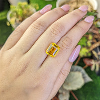 5.62 Ct. Yellow Citrine from Ceylon (Sri Lanka) Life Style