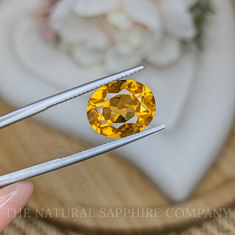 5.25 Ct. Yellow Citrine from Ceylon (Sri Lanka)