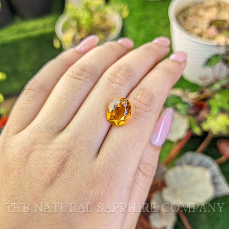 5.48 Ct. Yellowish Orange Citrine from Ceylon (Sri Lanka)