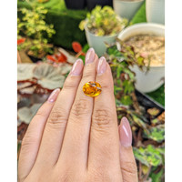 5.48 Ct. Yellowish Orange Citrine from Ceylon (Sri Lanka) Life Style