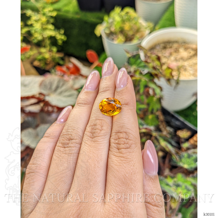 5.48 Ct. Yellowish Orange Citrine from Ceylon (Sri Lanka)