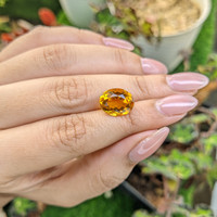 5.48 Ct. Yellowish Orange Citrine from Ceylon (Sri Lanka) Life Style