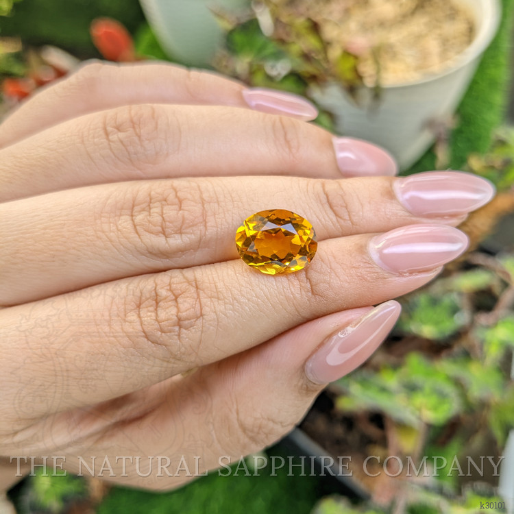 5.48 Ct. Yellowish Orange Citrine from Ceylon (Sri Lanka)