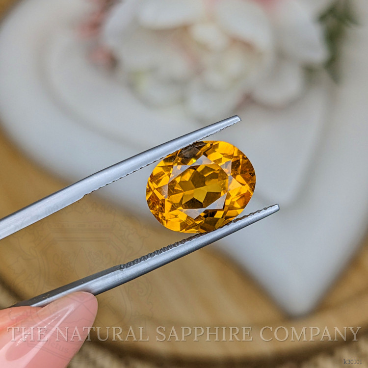 5.48 Ct. Yellowish Orange Citrine from Ceylon (Sri Lanka)