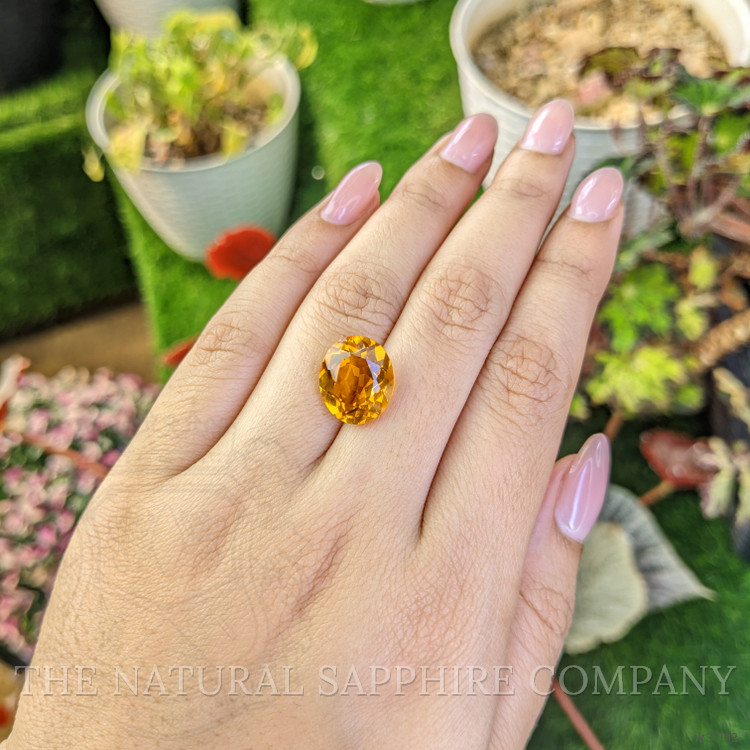 6.55 Ct. Orangish Yellow Citrine from Ceylon (Sri Lanka)