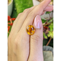 6.55 Ct. Orangish Yellow Citrine from Ceylon (Sri Lanka) Life Style