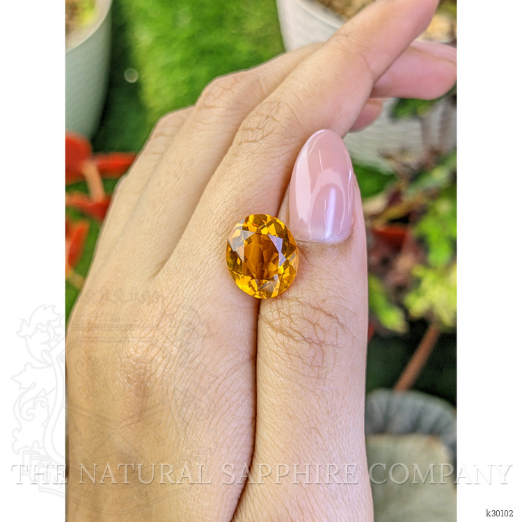 6.55 Ct. Orangish Yellow Citrine from Ceylon (Sri Lanka)