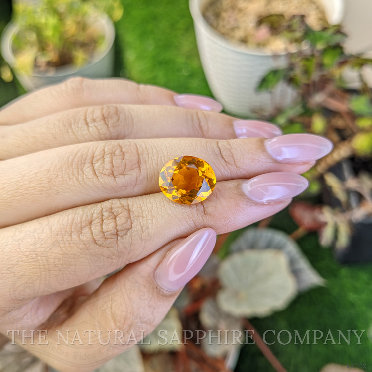 6.55 Ct. Orangish Yellow Citrine from Ceylon (Sri Lanka)