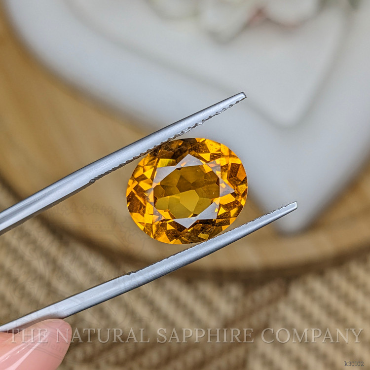 6.55 Ct. Orangish Yellow Citrine from Ceylon (Sri Lanka)