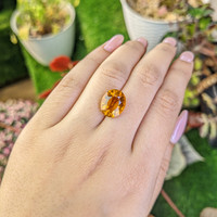 6.00 Ct. Orangish Yellow Citrine from Ceylon (Sri Lanka) Life Style