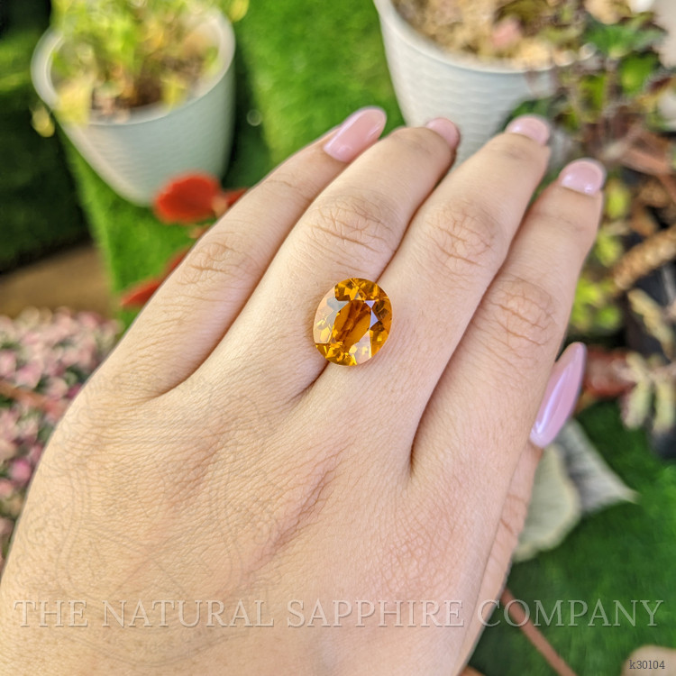 6.00 Ct. Orangish Yellow Citrine from Ceylon (Sri Lanka)