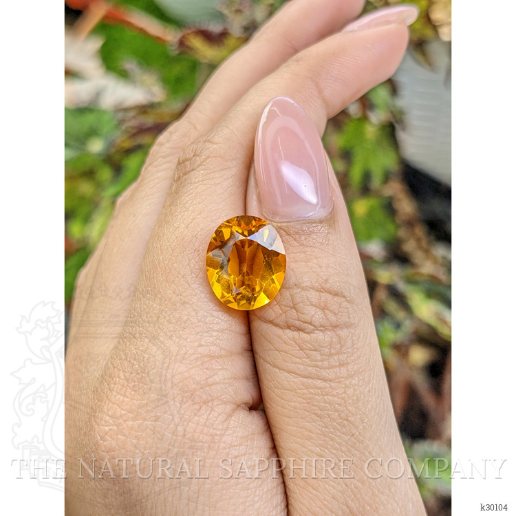 6.00 Ct. Orangish Yellow Citrine from Ceylon (Sri Lanka)