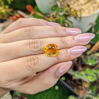6.00 Ct. Orangish Yellow Citrine from Ceylon (Sri Lanka) Life Style