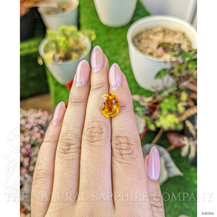 6.00 Ct. Orangish Yellow Citrine from Ceylon (Sri Lanka)