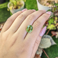 5.59 Ct. Yellowish Green Prasiolite from Brazil Life Style