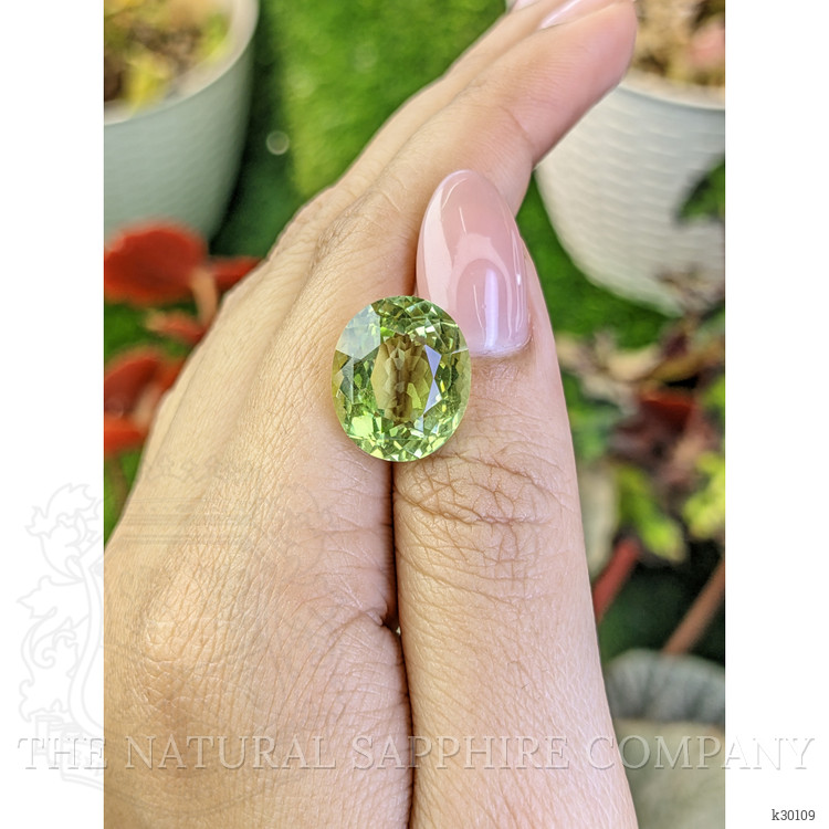 10.19 Ct. Yellowish Green Prasiolite from Brazil