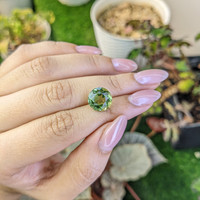 5.63 Ct. Yellowish Green Prasiolite from Brazil Life Style