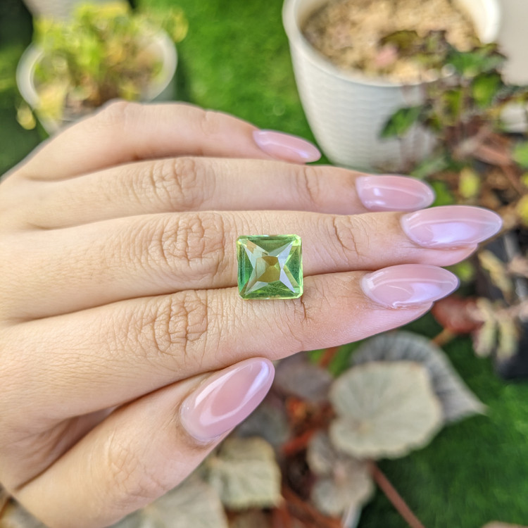 6.47 Ct. Yellowish Green Prasiolite from Brazil