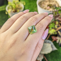 6.47 Ct. Yellowish Green Prasiolite from Brazil Life Style