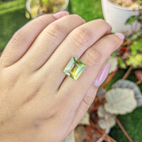 6.15 Ct. Yellowish Green Prasiolite from Brazil Life Style