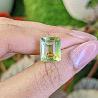 6.15 Ct. Yellowish Green Prasiolite from Brazil Life Style