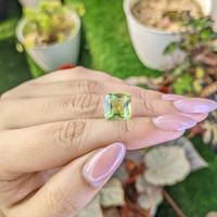 6.82 Ct. Yellowish Green Prasiolite from Brazil Life Style