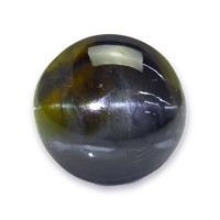 11.54 Ct. Brownish Green Cabochon Chrysoberyl from Ceylon (Sri Lanka) Video