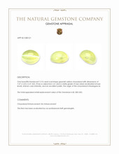 2.10 Ct. Greenish Yellow Cabochon Chrysoberyl from Madagascar Appraisal