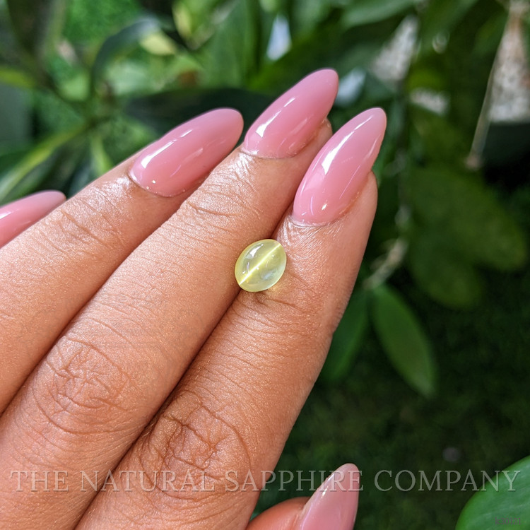 2.10 Ct. Greenish Yellow Cabochon Chrysoberyl from Madagascar
